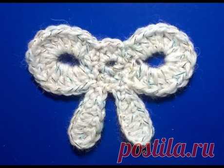 ▶ Бантик крючком. МК. knitting, crochet - YouTube