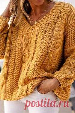 Ribbed Knitted Long Sleeves Pullover Sweater – immorgo