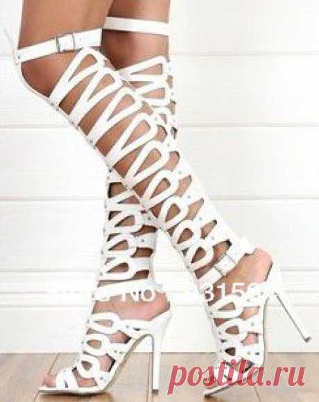 boot sandal Picture - More Detailed Picture about 2013 Sexy ladies butterfly high heels!cut outs knee high gladiator heels sandals boots! Picture in Boots from Stylish  Store