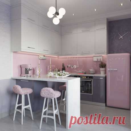 Кухня в стиле &quot;Розовый фламинго&quot;
