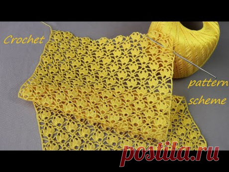 SUPER EASY Beautiful Flower Pattern Crochet KNİTTİNG PATTERNS  СУПЕР легкий УЗОР для вязания крючком