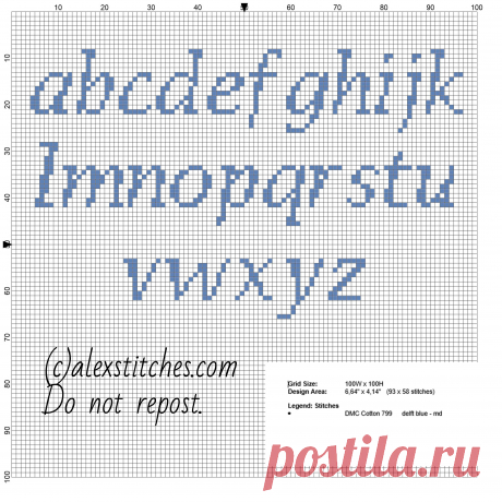 Cross stitch alphabet lowercase letters for names with cat Tom made with PcStitch - free cross stitch patterns by Alex Cross stitch alphabet lowercase letters for names with cat Tom made with PcStitch
