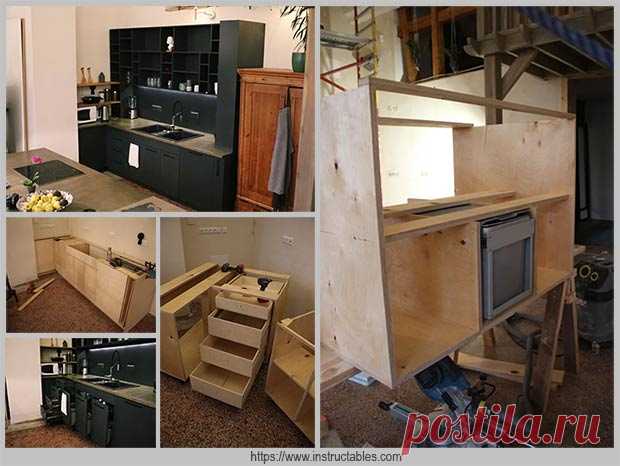 Как просто сделать уникальную кухонную мебель своими руками &#8212; Идеи домашнего мастера