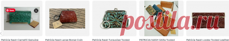 NEW Patricia Nash Genuine Leather Tooled Balluri Turquoise Crossbody Purse Bag | eBay