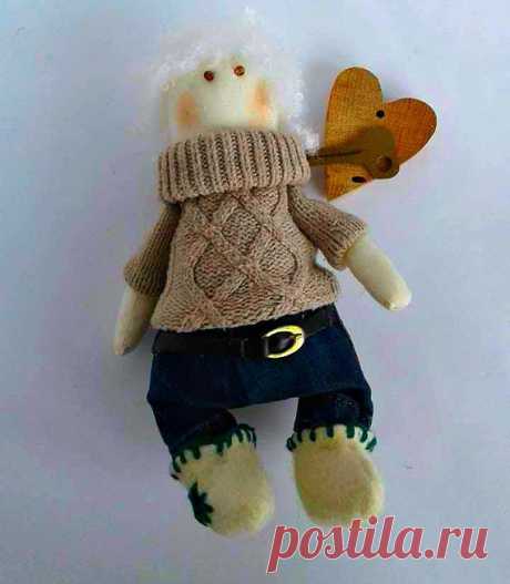 Valentine's gift for boyfriend Shepherd Boy Textile Doll Soft Toy Stuffed Shepherd Boy Gift for him Cloth doll Interior Handmade Cozy toy Stuffed Shepherd Boy Textile Doll made from 100% cotton and wool fabrics and non-allergenic hollow fiber stuffing. Makes a special gift for boys, girls and people of all ages. Will be great decoration in Cottage Chic style.  This item is not a certified toy, but a decorative one.
