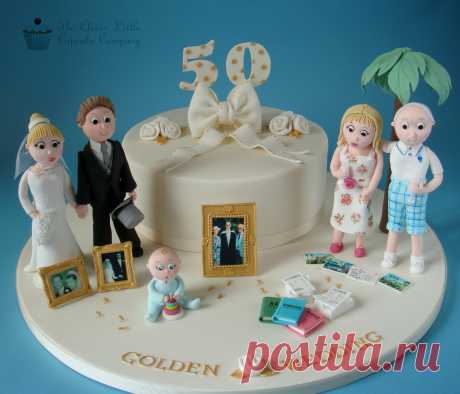 Golden Wedding Anniversary Cake | I made this for my Auntie'… | Flickr