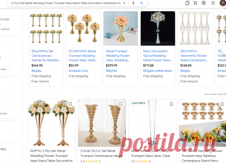 12 Pcs Set Metal Wedding Flower Trumpet Vase Stand Table Decorative Centerpiece Artificial Flower Arrangements for Anniversary Ceremony Party - Google Shopping