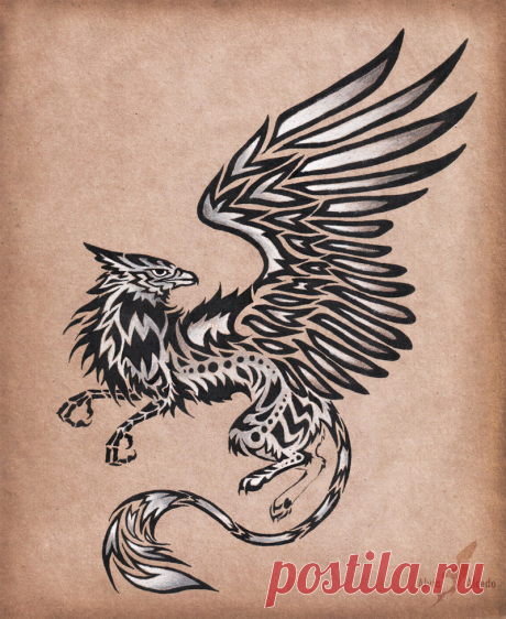 Silver gryphon - tattoo design by AlviaAlcedo on DeviantArt
