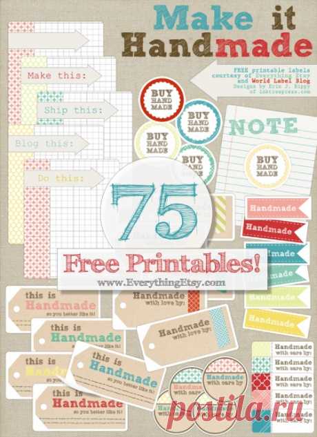 75 Free Printable Labels {Make it Handmade}