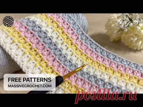 ATYPICAL Crochet Pattern for Beginners! 👍 ⚡️ SUPER EASY & FAST Crochet Stitch for Blankets and Bags