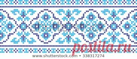 Embroidered Pattern On Transparent Background Vector de stock (libre de regalías)338317274; Shutterstock