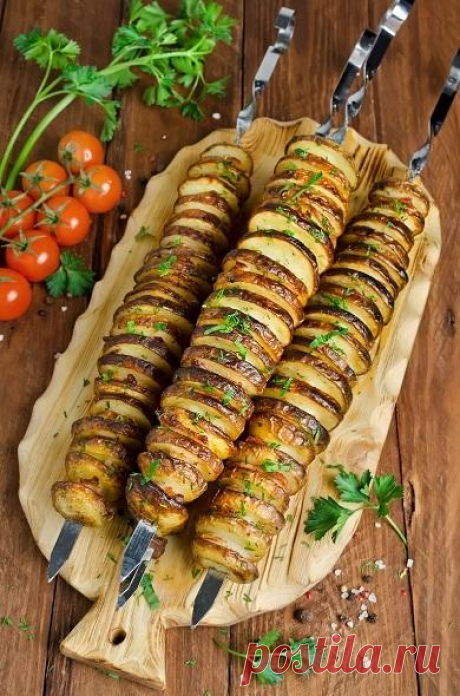 Шашлык из картофеля с салом: может составить конкуренцию мясу