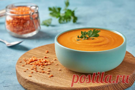 Острый морковно-чечевичный суп