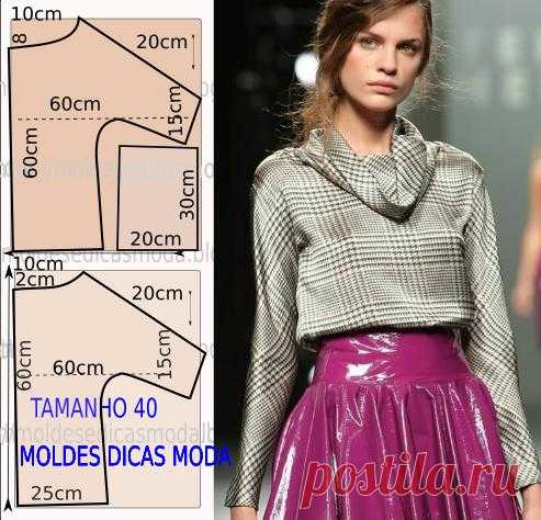 MOLDE BLUSA DE SEDA