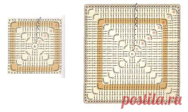 Способы вязания квадратов крючком