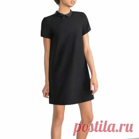 платья ночь Picture - More Detailed Picture about Women Faux PU leather collar black dress short sleeve summer turn down collar A line mini dress Vestidos casual dress QZ2292 Picture in Dresses from vadim Official Store | Aliexpress.com | Alibaba Group