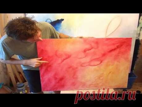 How to paint a beautiful Abstract Background - STEP by STEP