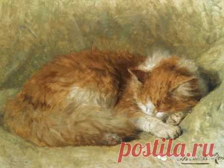 Нарисовать картину маслом "портрет" любимой кошке
