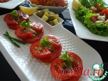 Запеченные помидоры по-итальянcки – кулинарный рецепт