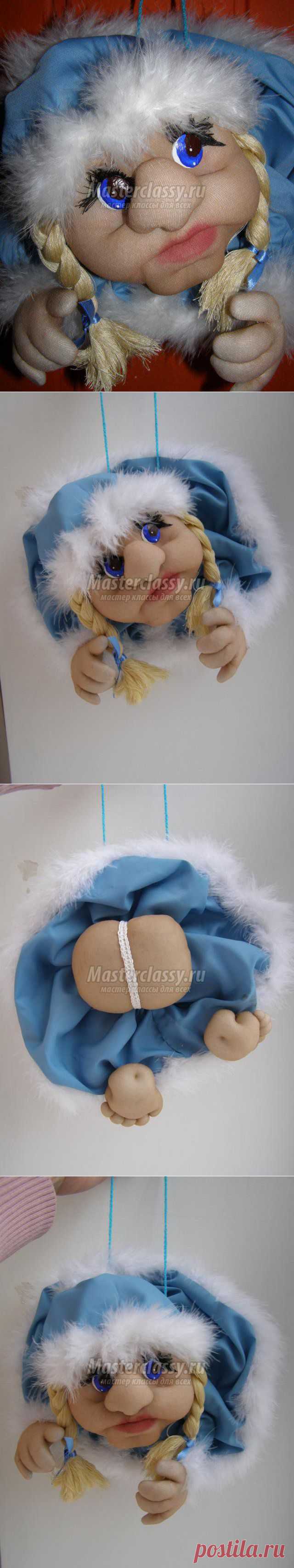 Каркасная кукла «Зима» в технике скульптурный текстиль