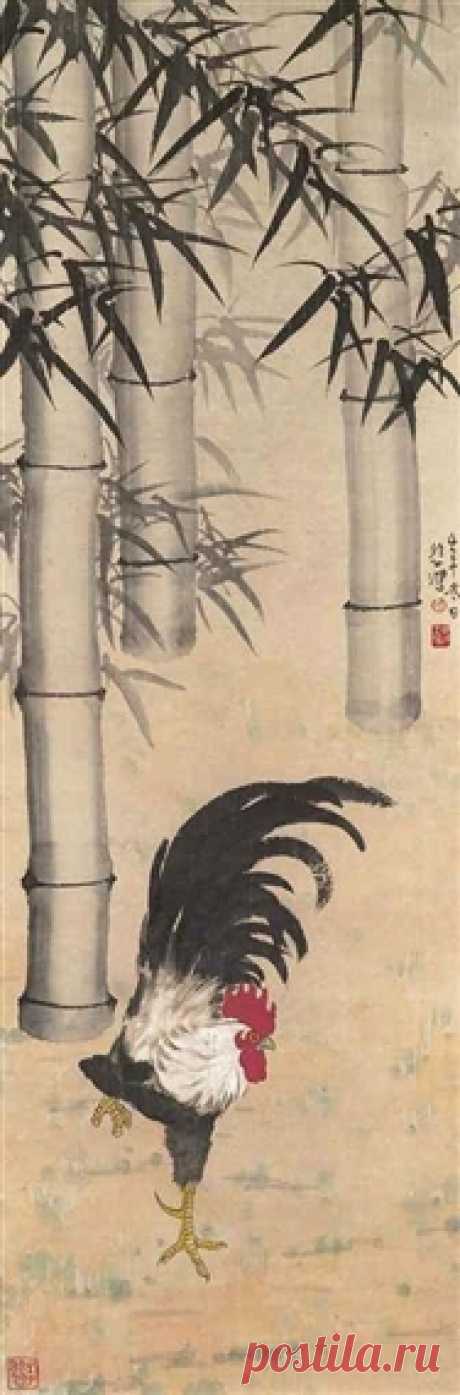 Bamboo and Rooster, 1942 - Xu Beihong - WikiArt.org ‘Bamboo and Rooster’ was created in 1942 by Xu Beihong in Ink and wash painting style. Find more prominent pieces of animal painting at Wikiart.org – best visual art database.