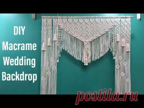 macrame wedding backdrop tutorial #3 / How to make wedding backdrop from a roll of cord