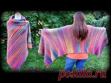 How To Crochet An Easy Rectangle Shawl | A Night At The Opera | Bagoday Crochet Tutorial #631
