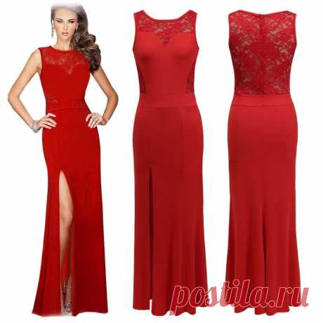 wedding dress paris Picture - More Detailed Picture about Plus size XXL New Sexy Long Evening Dress Lace Split Floor Length Red Long Dress slit Elegant Party dress maxi Vestidos Picture in Evening Dresses from Happy Fairy House | Aliexpress.com | Alibaba Group