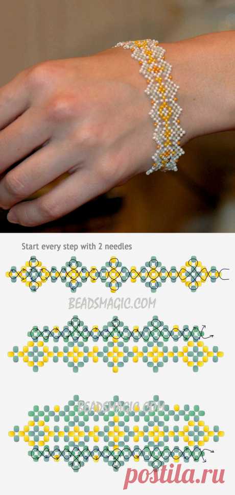 Free pattern for bracelet Teresa | Beads Magic