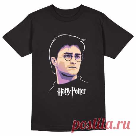 Мужская футболка «Гарри Поттер. Harry Potter. Hogwarts. Хогвартс. #2» цвет черный - дизайнер принта Kaplio