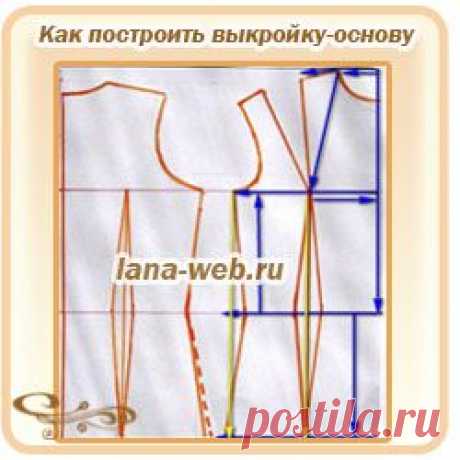 Выкройка-основа 44-58 размеров для платья, блузки, жакета с сайта lana-web.ru