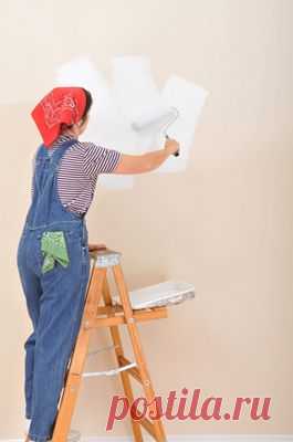 Как красить стены в комнате: от выбора краски и цвета до работы валиком | Домфронт