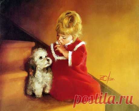 Счастливое детство на картинах Дональда Золана. | ПРИСТАНЬ ОПТИМИСТОВ