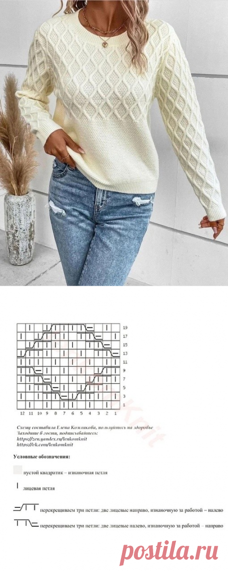 Джемпер спицами