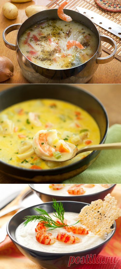 Для тех, кто любит креветки: как приготовить с ними вкусный суп? / Простые рецепты