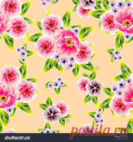 Abstract Elegance Seamless Pattern Floral Background Ilustración En Stock 794515714 - Shutterstock