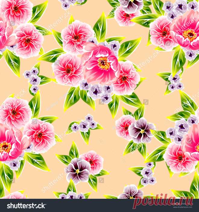 Abstract Elegance Seamless Pattern Floral Background Ilustración En Stock 794515714 - Shutterstock