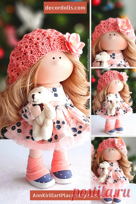 Custom Made Art Doll Fabric Rag Doll Winter Gift Doll | Etsy