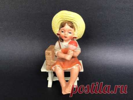Vintage Ceramic Girl Figurine 1950s Shelf Sitter Ceramic | Etsy