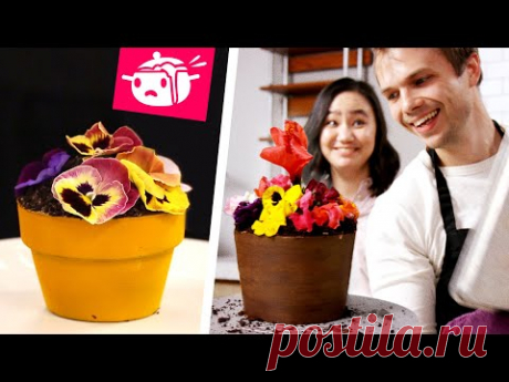 We Tried To Re-Create This Flower Pot Cake • Eating Your Feed • Tasty