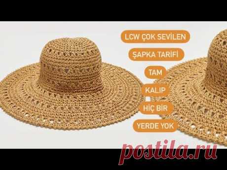 LCW ŞAPKA YAPIMI / Bir Günde Ör Tatiline Öyle Çık😀 #şapka #tatil #challenge #hasırşapka #hasır #diy