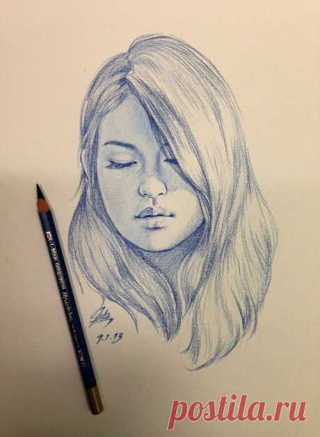 Рисунки карандашом для срисовки «Очень легкие и красивые девушки» (45 фото) ⭐ Забавник