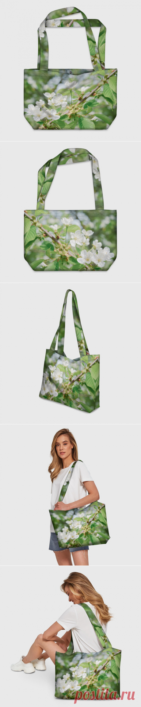 Пляжная сумка 3D Цветущая ветка вишни, фото - купить по цене 1025 руб в интернет-магазине Всемайки, арт 3652995