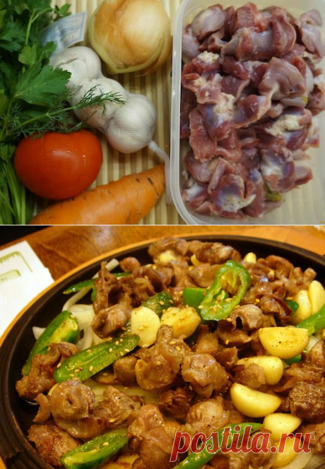 Берите на вооружение! 4 аппетитных блюда из куриных желудков — Вкусные рецепты