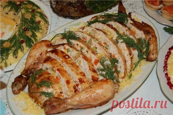 Как приготовить курица фаршированная ветчиной и сыром - рецепт, ингридиенты и фотографии