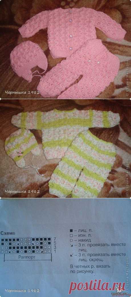 Костюмчик на новорожденного Вязание спицами » ProstoDelkino.com - поделки своими руками.