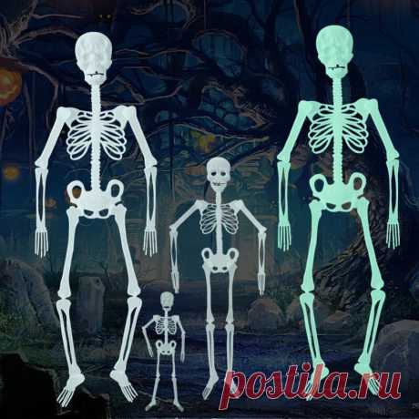 Halloween luminous skeleton haunted house horror decorations for outdoor yard garden hanging Sale - Banggood.com