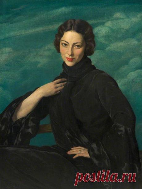 Привиделся мне в чудном сне портрет Прекрасной Дамы... Художник Герберт Джеймс Ганн / Sir Herbert James Gunn (Шотландия, 1893-1964).