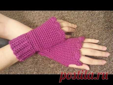 #Crochet Fingerless gloves Wristers #TUTORIAL