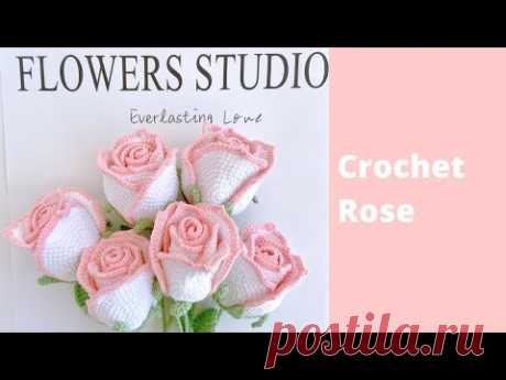 How to Crochet Rose Bouquet ✿ Crochet Flower Bouquet Tutorial
